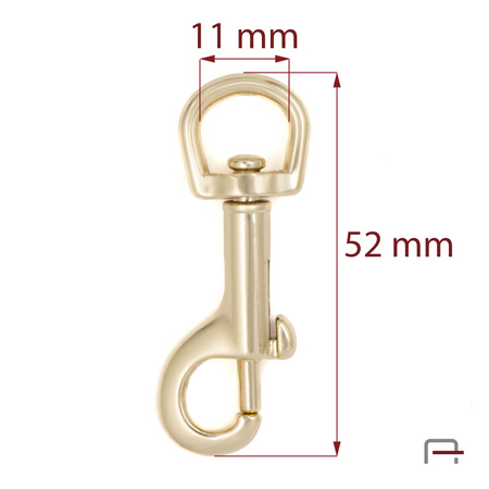 Snap Hook 12 mm gold 3238053