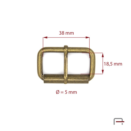 Saddlery buckle 38 mm, wire 5 mm 3510520