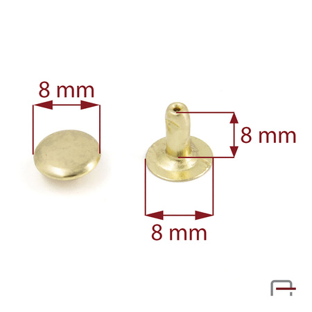 One-sided Rivet 8/8/8/50 gold