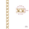 Steel chain 13x8x2 mm gold 4101150