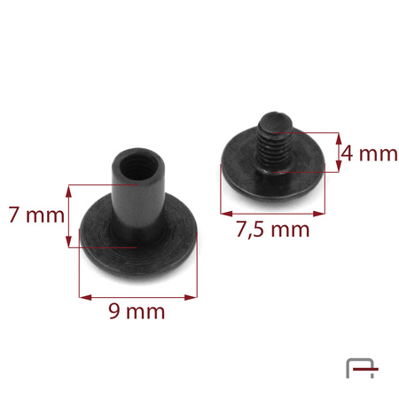 Screw 7 mm black matt 5200745