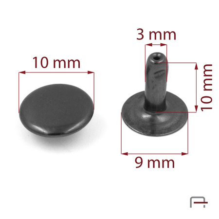 One-sided Rivet 10/9/10/90 black nickel