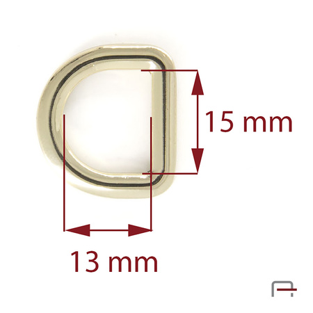Półkółko 15 mm złoto 3603351