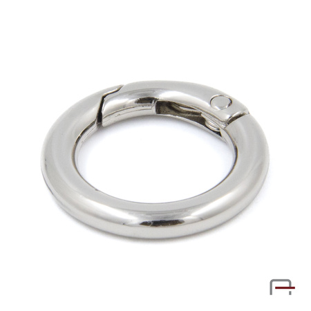 Metal Ring Carabiner 16 mm nickel 3711310