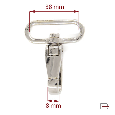 Snap Hook 38 mm nickel 3220110