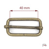 Slide Buckle 40 mm, wire 4 mm old brass 35014200