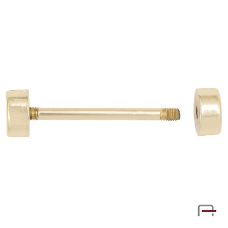 Handbag metal barbells 25 mm gold 3901253