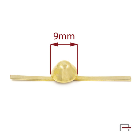 Pukiel ścięty stożek 9 mm złoto 51001500