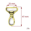 Snap Hook 25 mm satin old brass 3223321