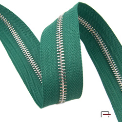 Zipper Tape #5 Green - nickel Y-teeth 4710710/878