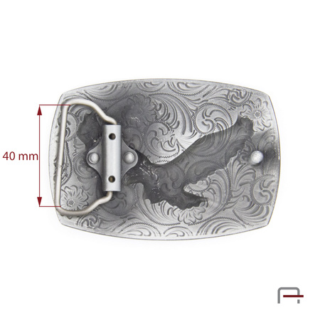 Decorativ buckle 40 mm satin gray 2805497