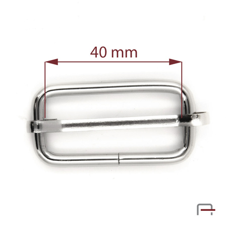 Slide Buckle 40 mm, wire 4 mm nickle 35014100