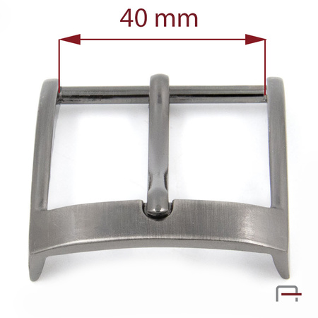 Klamra męska 40 mm czarny satynowany 2302191