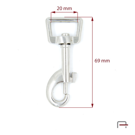 Snap Hook 20 mm nickel 3222712
