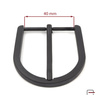 Klamra damska 40 mm czarny mat 1606345