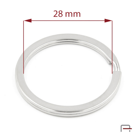 Flat Key Ring 28 mm Nickel 42228100