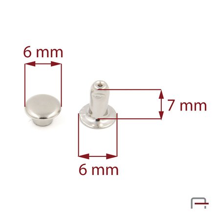 One-sided Rivet 6/6/7/10 nickel