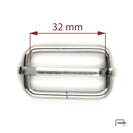 Slide Buckle 32 mm, wire 4 mm nickel 35013100