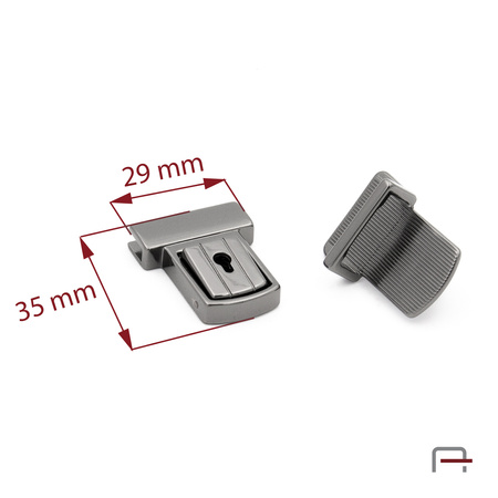 Briedcase Lock, Tuck Lock Black Nickel 3104690