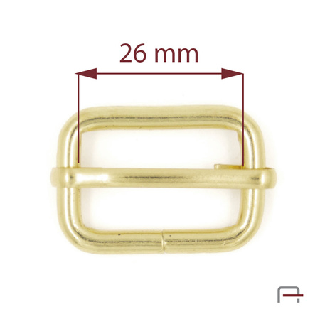 Slide Buckle 26 mm, wire 4 mm gold 35012500