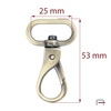 Snap Hook 25 mm satin old brass 3234621