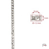 ŁAŃCUCH STALOWY 8x5x1,3 mm nikiel 4100810