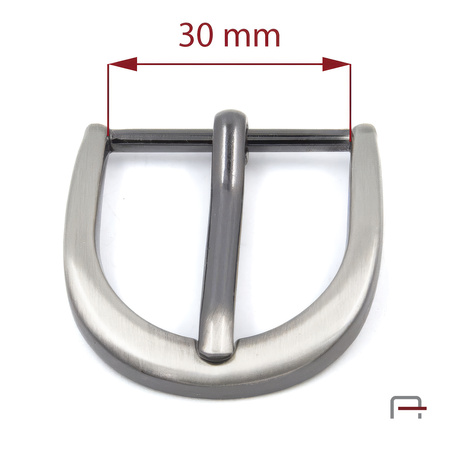 Women's Buckle 30 mm satin black nickel 1502991