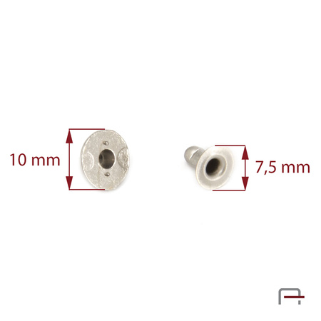 Ćwiek 10 mm nikiel 87010