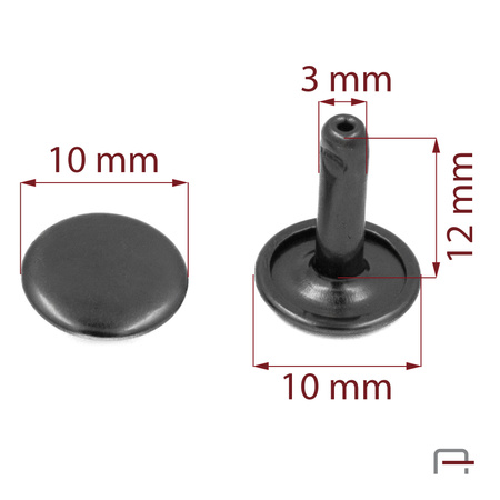 Nit dwustronny lux L10/10/12/90 czarny