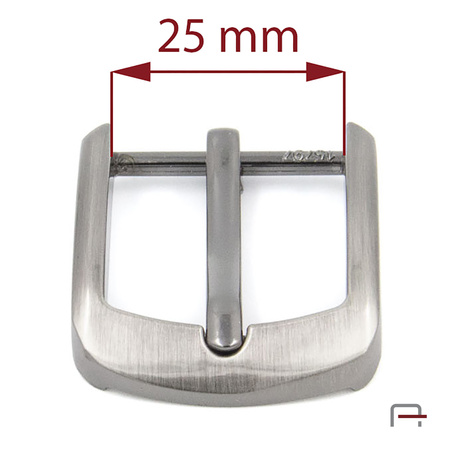 Buckle 25 mm satin gun 1405191