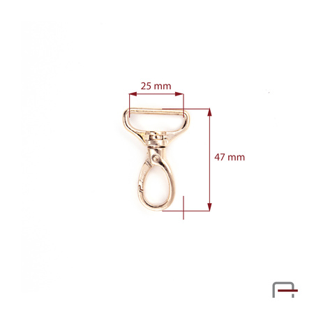 Buckle Loop 25 mm 3223350 rose gold