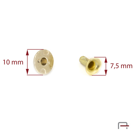 Ćwiek 10 mm złoto 87050