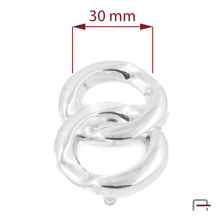 Klamra damska do paska 30 mm nikiel 1506412