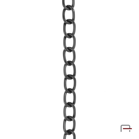 ŁAŃCUCH STALOWY 16x11x2,4 mm czarny matowy 4100645