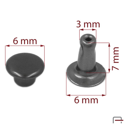 Nit jednostronny 6/6/7/90 czarny
