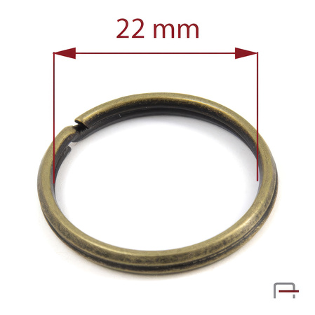 Key Ring 22 mm Old Brass 5110320