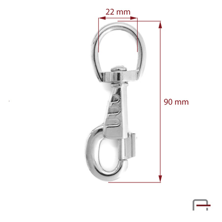 Snap Hook 22 mm nickel 3224412