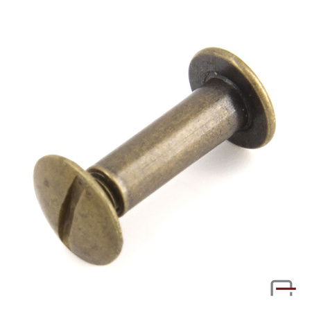 Screw 15 mm old brass 5201520