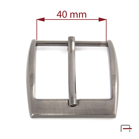 Men's Buckle 40 mm satin black nickel 2307391