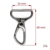 Snap Hook 32 mm black nickel 3235890