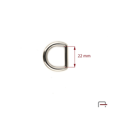 D-ring 22 mm nickel 3603212