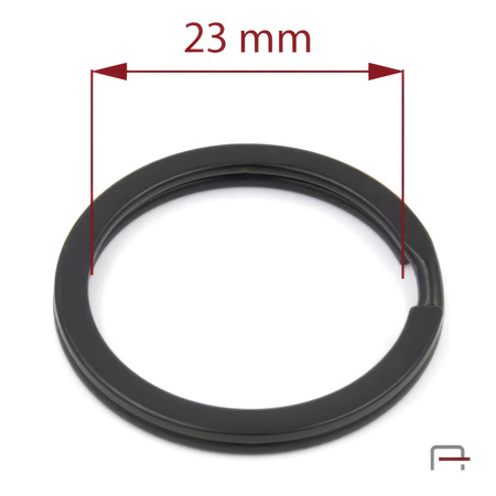 Kółko do kluczy płaskie 23 mm czarny mat 42223450