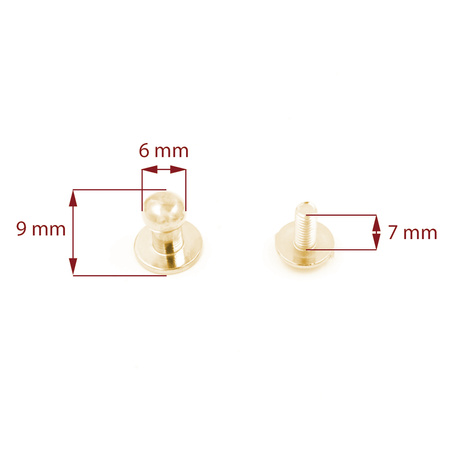 Knopik 6 mm złoto 52102500
