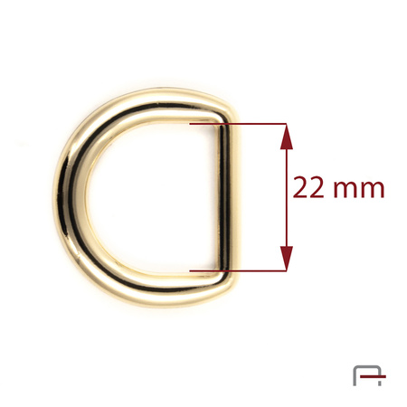 Półkółko 22 mm złoto 3603253
