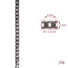 Steel chain 8x5x1,3 mm black nickel 4100890