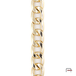 Steel chain 13x9x3 mm gold 4115053