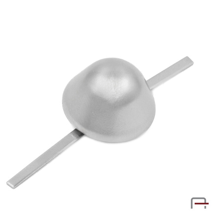 Metal ornament with fins 18 mm nickel 51013100