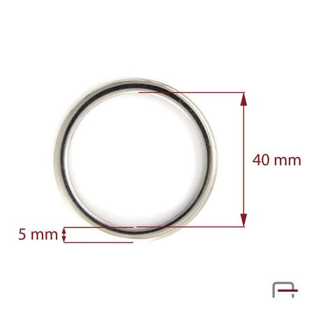 Ring 40 mm nickel 5302110