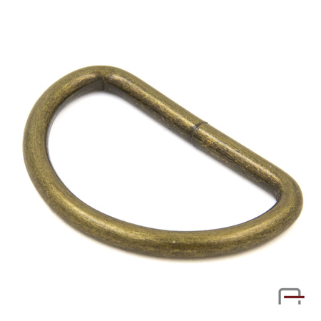 D-ring 38 mm, wire 4 mm old brass 35026200