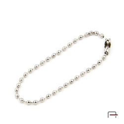 Ball chain 12 cm with connector nickel 41413100